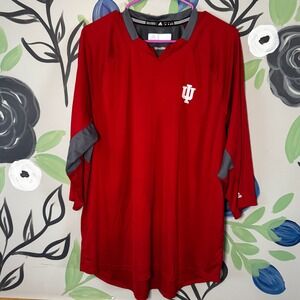 Men's Adidas Climalite 3/4 Sleeve Athletic Top - IU Hoosiers - Size XL